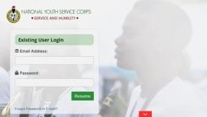 NYSC Portal Login Dashboard 2022 | Archinformant